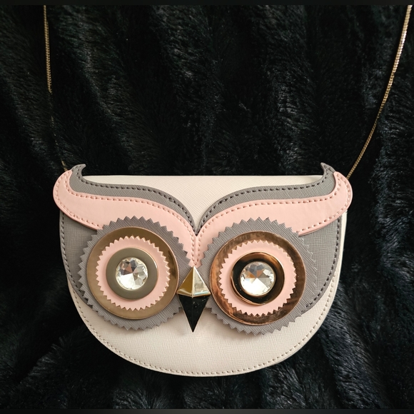 Rare NEW Kate Spade Limited Edition "Blaze A Trail" Crystal Eye Owl Crossbody - Picture 16 of 16